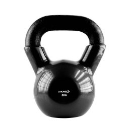 Kettlebell pokrytý vinylem HMS KNV08 8 kg, černý