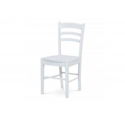 AUTRONIC AUC-004 WT jedálenská stolička, biela/sedák drevený