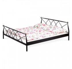 AUTRONIC BED-1907 BK posteľ dvojlôžková, 180x200, kov matný čierny