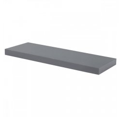 AUTRONIC P-001 GREY Polička nástenná 60 cm, MDF, farba sivý vysoký lesk, baleno v ochranej fólii