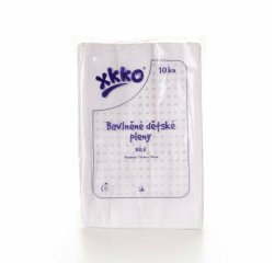 XKKO Classic bavlnené plienky 70x70 biele - 10ks