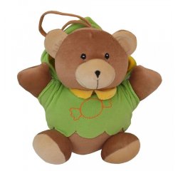 Detská plyšová hračka s hracím strojčekom Baby Mix medvedík zelený