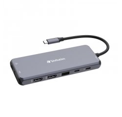 Verbatim USB-C Pro Multiport Hub CMH-14, 14 portů /HDMI, USB-A, USB-C, SD,microSD, RJ45, VGA, Audio/