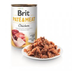 BRIT PATE &amp; MEAT FOOD WITH CHICKEN FOR DOGS 400G