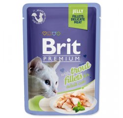 BRIT PREMIUM CAT KAPSICKA DELICATE FILLETS IN JELLY WITH TROUT 85G (293-111243) PRED EXPIRÁCIOU DO 8.8.2024