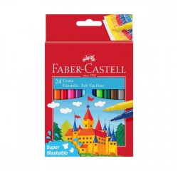 FABER-CASTELL POPISOVACE FIBRE-TIP CASTLE 24 FAREBNE