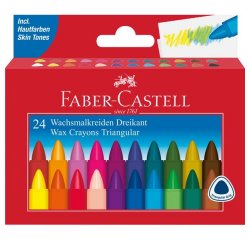 FABER-CASTELL VOSKOVKY TRIANGULAR SET 24 FAREBNE