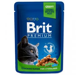 BRIT PREMIUM CAT KAPSICKA CHICKEN SLICES FOR STERILISED 100G (293-100275) PRED EXPIRÁCIOU DO 3.12.2024