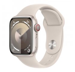 APPLE WATCH SERIES 9 GPS + CELLULAR 45MM STARLIGHT ALUMINIUM CASE STARLIGHT SPORTBAND-S/M,MRM83QC/A