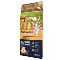 ONTARIO DOG ADULT MEDIUM CHICKEN AND POTATOES AND HERBS (12KG)