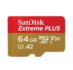 SANDISK EXTREME PLUS MICROSDXC 64GB 170MB/S + ADAPTER SDSQXBZ-064G-GN6MA