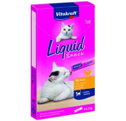 VITAKRAFT CAT LIQUID SNACK TAURIN-KURCA 6X15 G, 2416424