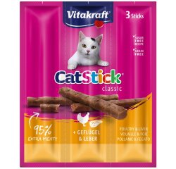 VITAKRAFT CAT STICK MINI HYDINA/PECEN 3 KS, 18 G, 2436725