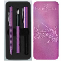 Súprava Grip Glam plniace pero M+guľôčkové pero, Glam Violet