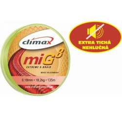 Climax šnúra 135m - miG 8 Braid Olive SB 135m 0,08mm / 6,5kg