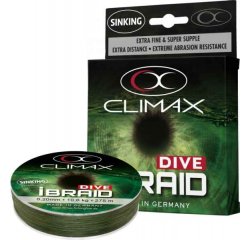 Potápavá šnúra Climax iBraid DIVE olivová 135m Priemer: 0,20mm Nosnosť: 10,6kg