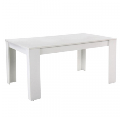 KONDELA Jedálenský stôl, biela, 160x90 cm, TOMY NEW