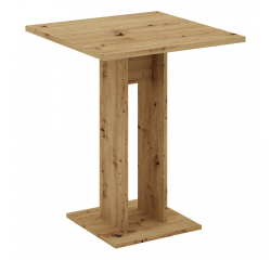 KONDELA Jedálenský stôl, dub artisan, 67,5x67,5 cm, EVERET